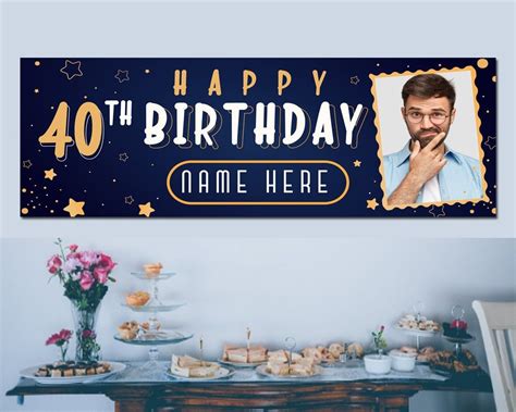 birthday banner 40th|40th birthday banners personalised.